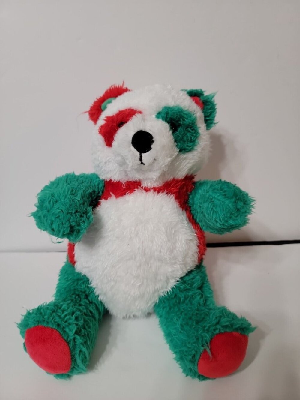 Build A Bear Workshop Christmas Panda 12" Plush Red Green Enjoy the Panda-monium